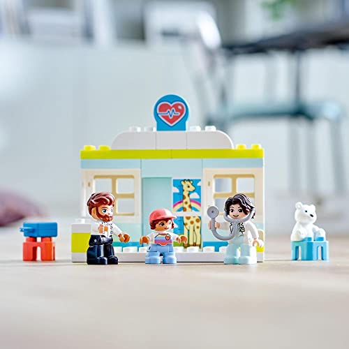 LEGO® DUPLO® Rescue Doctor Visit 10968 Educational Building Toy; Medical Clinic Playset for Preschooler Kids Aged 2+