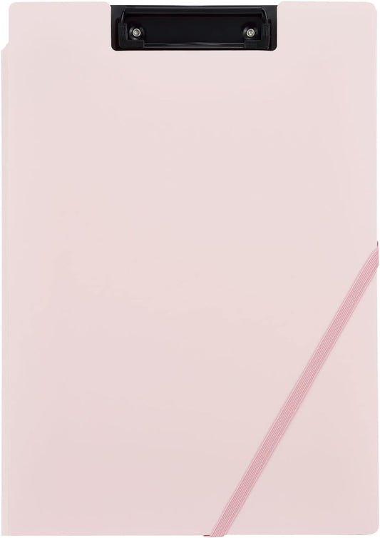 Kokuyo Clipboard Folio, Pink A4 Clipboard Folder with Versatile Storage Cover. Organizing Documents Clipfolio with Elastic Band, Nursing Profile Holder for Dual Storage with Pen Slot. (Joha-MC50P)