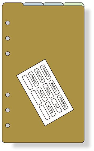 Raymay Fujii DR329 Da Vinci Notebook Refill Color Index Tabs Bible-Sized