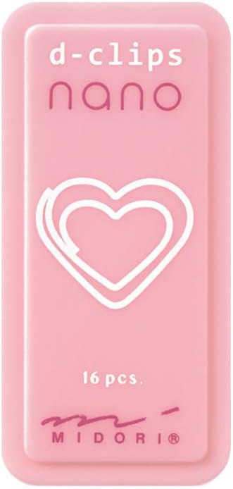 Midori 43383006 Clip Deep Clips Nano Heart Pattern