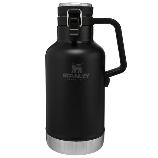 Stanley Classic Vacuum Growler, 0.4 gal (1.9 L), Matte Black, Ice Container, Carbonated Drinks, Beer, Cold Retention, Camping, Dishwasher Safe, Authentic Japanese Product
