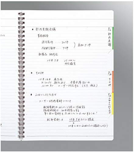 Kokuyo Twin Ring Notebook (Edge Title), B5, B Ruled, 40 Sheets