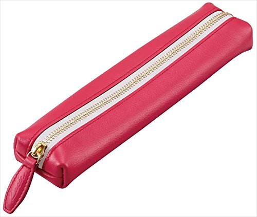 Raymey Fujii NF2402P Pencil Case, Pencil Case, Genuine Leather, Pink