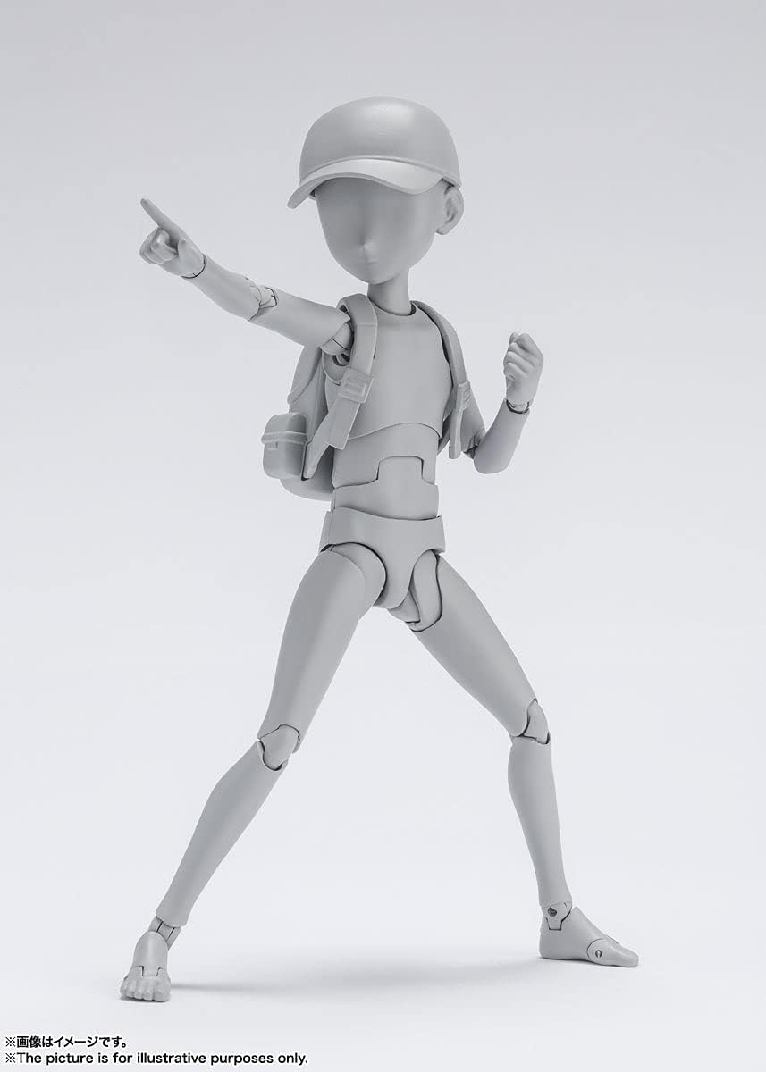 TAMASHII NATIONS - Body Kun Ken Sugimori Edition DX Set (Gray Color Version), Bandai Spirits S.H.Figuarts Action Figure