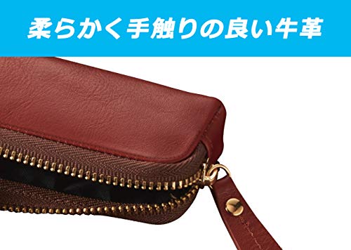 Raymay Fujii NF2803K Pen Case, Pencil Case, Bloomsberry Leather Pen Case, Leather, Navy