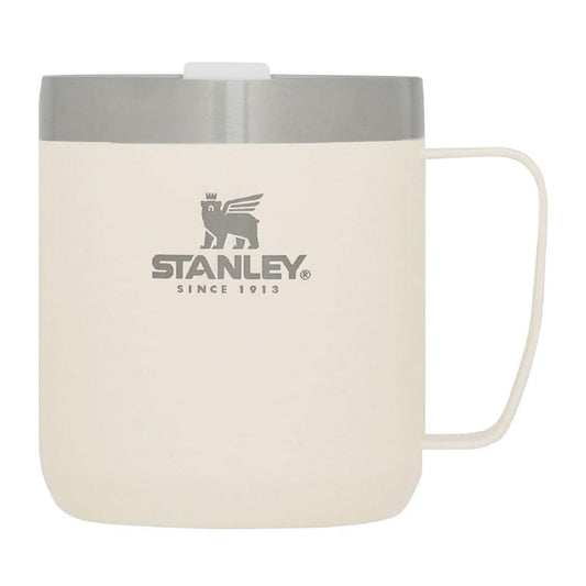 STANLEY Classic Vacuum Mug, 0.35 L; Cream, Thermal, Cold Insulation, Handle, Mug, Outdoor, Camping, Dishwasher Safe