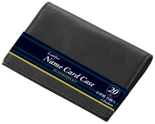 Raymey Fujii NN8004B BLOOMSBURY Business Card Holder, Leather, Black, 3.1 x 4.3 x 0.8 inches (8 x 11 x 2 cm)