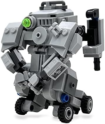 MyBuild Mecha Frame Armed Forces 7003 - Stryker Mech Light Gray with Commander Weapon Box, Military Themed Building Bricks for Mech Fans, Ages 14 and Up