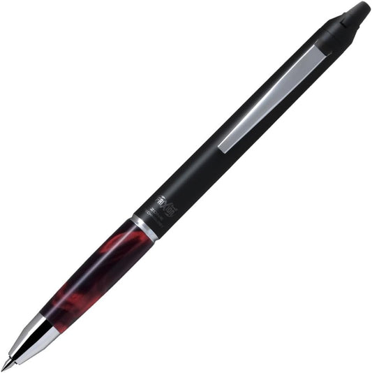 PILOT FriXion Ball Knock Zone, Slide Clicker Retractable Erasable Gel Ink Pen, Fine Point 0.5mm, Inspiration Red, Refillable Water-Based Gel Ink (Black), LFBKZ-3SEF-IR