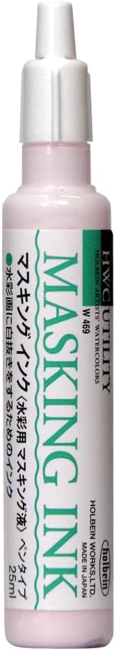 Holbein watercolor medium 25ml masking ink pen type W469 (Japan imported)