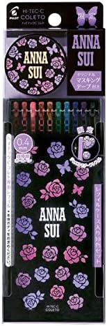 PILOT LHKRFC4A10CBR ANNA SUI x Hi-Tech C Coleto, Collaboration Design, Refill Case, Set of 10 Colors, Includes Original Masking Tape