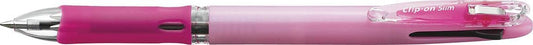 ZEBRA Clip-On Slim 3C Ball Point Pen, Pastel Pink (B3A5-WP)