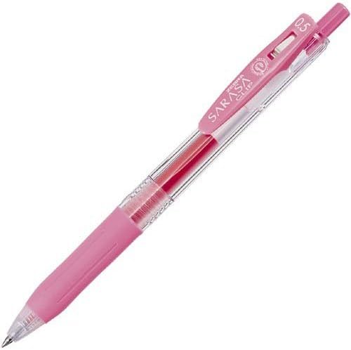 Smooth Writing Gel Pen 0.7mm - Zebra Sarasa Clip Pink Gel Pen 5 Pieces - Fast Drying Smooth Ink Performance - Office Journaling and Study Use