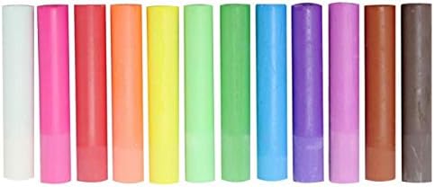 Kitpas 12-Color Art Chalk Set - Smooth, Vivid Chalk for Chalkboard, Sidewalk, & Watercolor Effects - Non-Toxic, Minimal Dust Sidewalk Chalk for Kids and Toddlers - 2-Pack Set
