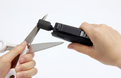 Kyocera SS-30 Fine Sharpener, Knife Sharpener, Electric Knife (Stainless Steel, Titanium, Steel), For Gardening, Cutlery, Scissors, Sickle, Fine Ceramic Whetstone, Guide Included, 2 AA Batteries Sold