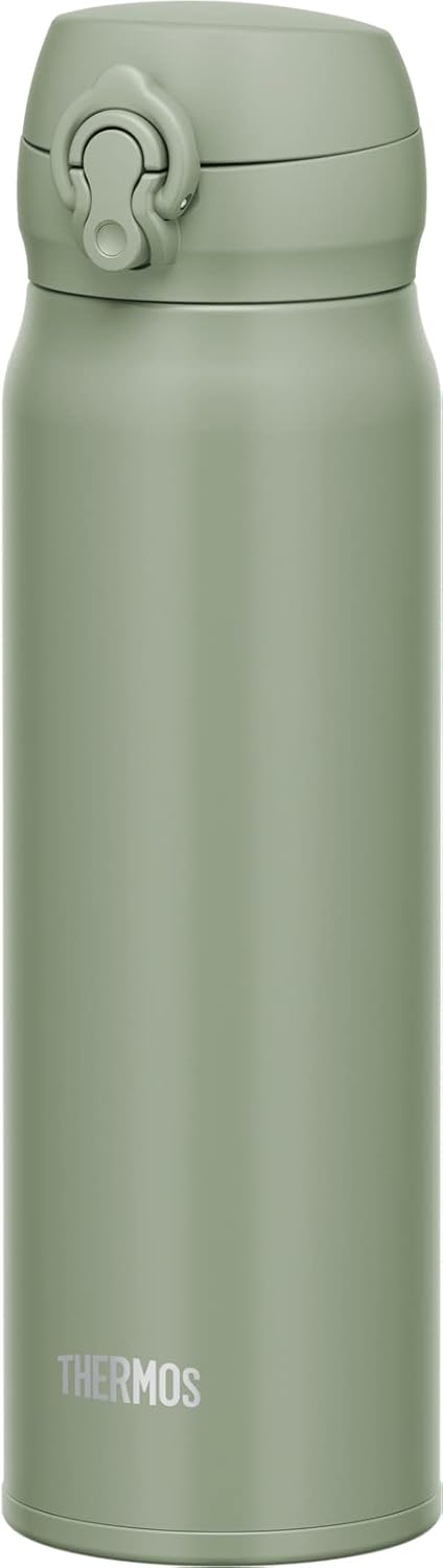 Thermos JNL-606 SMKKI Vacuum Insulated Portable Mug, 20.3 fl oz (600 ml), Smoked Khaki, Easy to Clean, Lightweight Type, One-Touch Opening, Stainless Steel Bottle, Hot and Cold