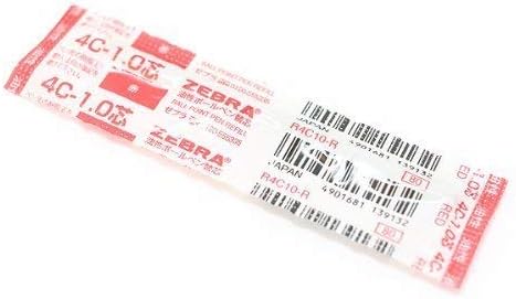 ZEBRA Oil-Based Ballpoint Pen Refill for Sharbo X Minna SL-F1 Fortia500 Workdash Red Ink 1.0mm Point (R4C10-R) 3 set