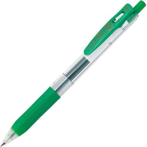 Smooth Writing Gel Pen 0.7mm - Zebra Sarasa Clip Green Gel Pen 10 Pieces - Fast Drying Smooth Ink Performance - Office Journaling and Study Use