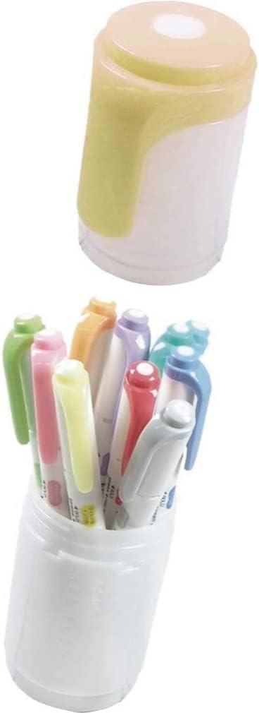 ZEBRA Mildliner WKT7-HD-Y-AZ Highlighter, 10 Colors, Hard Case Included, Yellow