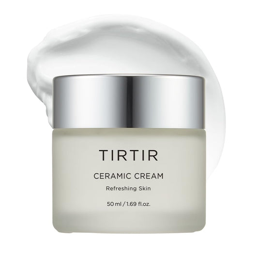 TIRTIR Natural Ceramide Cream | Deep moisturizer for Glass Skin, Polyglutamic acid, Centella Asiatica Extract, Skin barrier, Lightweight, Mild, Nature derived ingredients, Dry skin, Korean skincare