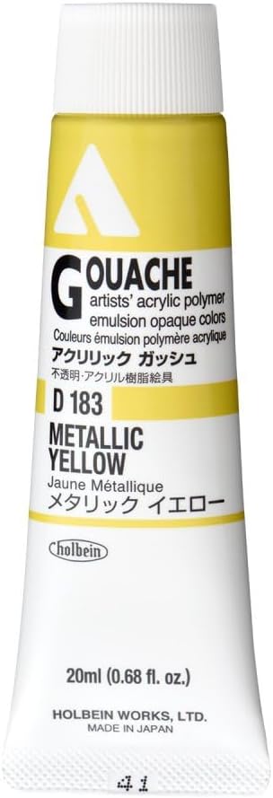 Holbein Acryla Gouache - Metallic Yellow