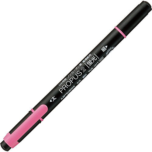 Mitsubishi Pencil Propus 2 PUS101TN.11 Highlighters, Fuchsia, 10 Pens