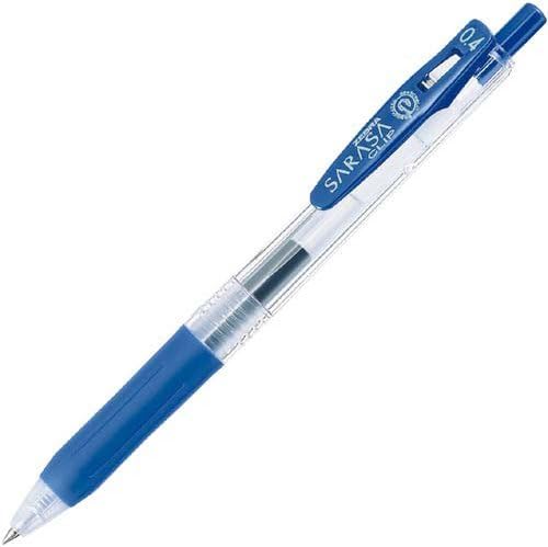 Smooth Writing Gel Pen 0.7mm - Zebra Sarasa Clip Blue Gel Pen 5 Pieces - Fast Drying Smooth Ink Performance - Office Journaling and Study Use