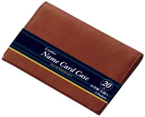 BLOOMSBURY Leather Business Card Holder , Brown (French Toast)