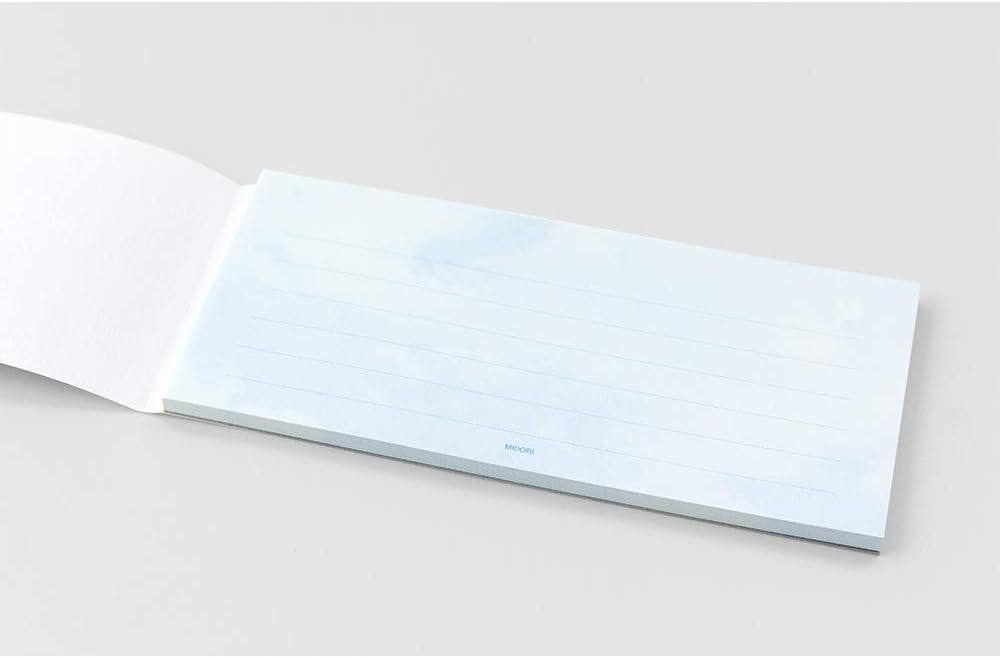 Midori 20411006 Single Writing Notes, Sky Blue Nokimochi Set of 10