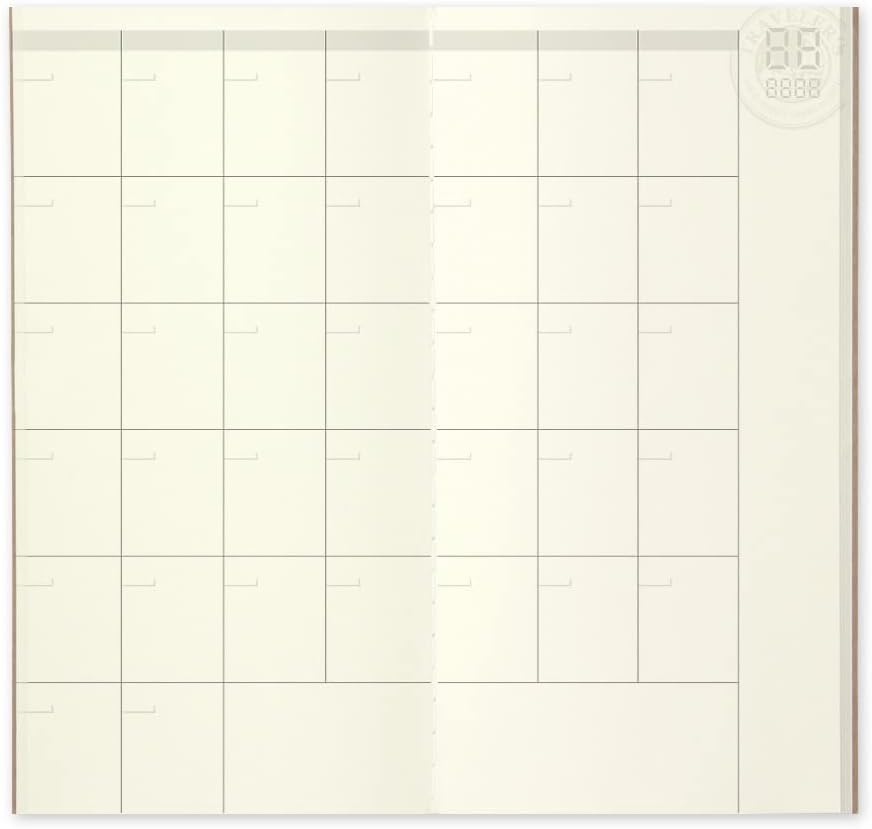 Traveler's Notebook Planner Refill Monthly Free Regular Size 14317006