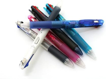 ZEBRA Clip-On G Series 4 Color Ballpoint Multi Pen - 0.7 mm - Blue Body (B4A3-BL)