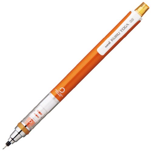 Uni Kurutoga Mechanical Pencil Standard, 0.5mm, Orange (M54501P.4)