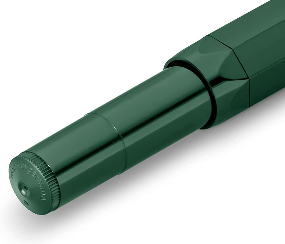 Kaweco CLASSIC SPORT Fountain Pen Green with 23 Carat Gold-Plated Steel Nib and Iridium Tip for Ink Cartridges I Sport Fountain Pen 13 cm I Nib: M (Medium)