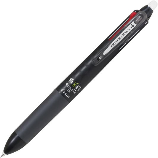 PILOT P-LKFB-80EF-B Erasable 4 Color Ballpoint Pen, Frixion Ball 4, 0.5, Black