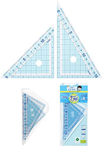 Raymay APJ287 Teacher Recommended Triangle Ruler, Large, 2 Pieces