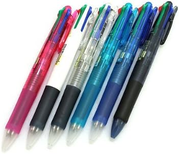 ZEBRA Clip-On G Series 4 Color Ballpoint Multi Pen - 0.7 mm - Blue Body (B4A3-BL)