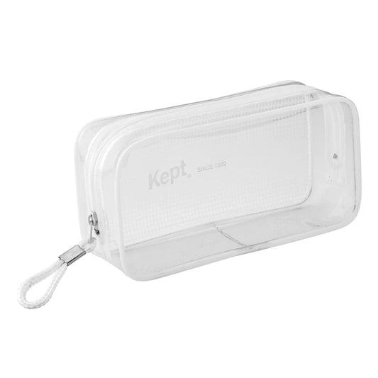 Kept Raymay Fujii KPF902W Pencil Case, Clear Pen Pouch, White