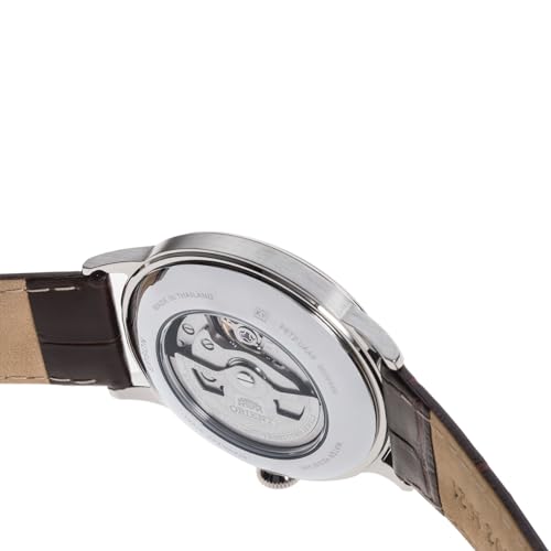 ORIENT Bambino Automatic Watch, Mechanical, Domestic Manufacturer's Warranty, Open Heart, RN-AG0005S, Men's, White, Silver