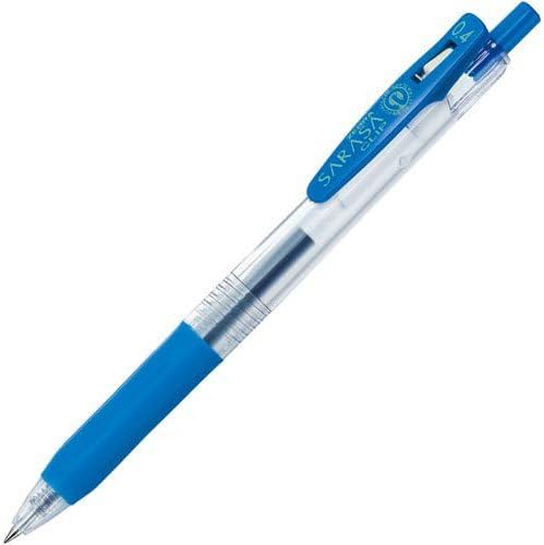 Smooth Writing Gel Pen 0.7mm - Zebra Sarasa Clip Blue Gel Pen 5 Pieces - Fast Drying Smooth Ink Performance - Office Journaling and Study Use