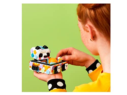 LEGO® DOTS Cute Panda Tray 41959 DIY Craft Kit; Creative and Useful Storage Toy Item for Kids Aged 6+