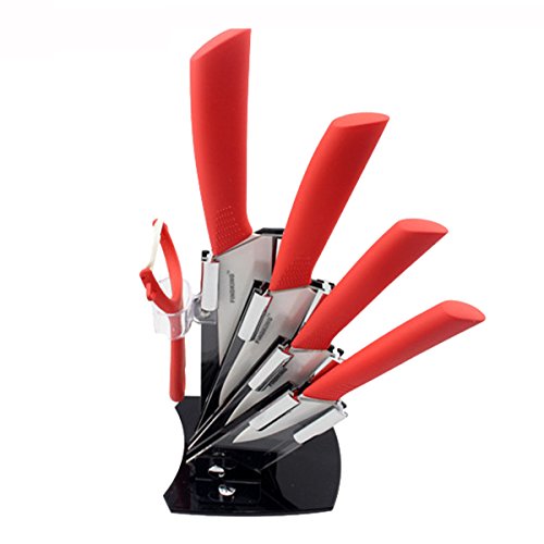 moniko Moniko Kitchen Set of 5 Ceramic Knife Fruit Knife Ceramic Peeler Ceramic Knife ��όöàri Sharp Kitchen Knife Cooking Knife Non Slip Peeler Œ༌öČÎɊü� Sushi Knife Willow Blade Small Œ༌öÄ betexinaihu Knife Set, Dull