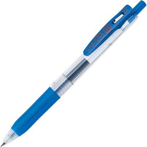 Smooth Writing Gel Pen 0.7mm - Zebra Sarasa Clip Blue Gel Pen 10 Pieces - Fast Drying Smooth Ink Performance - Office Journaling and Study Use