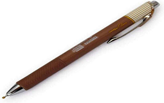 Pentel Clena Energel Gel Pen 0.5mm Brown Body & Ink BLN75L-EX