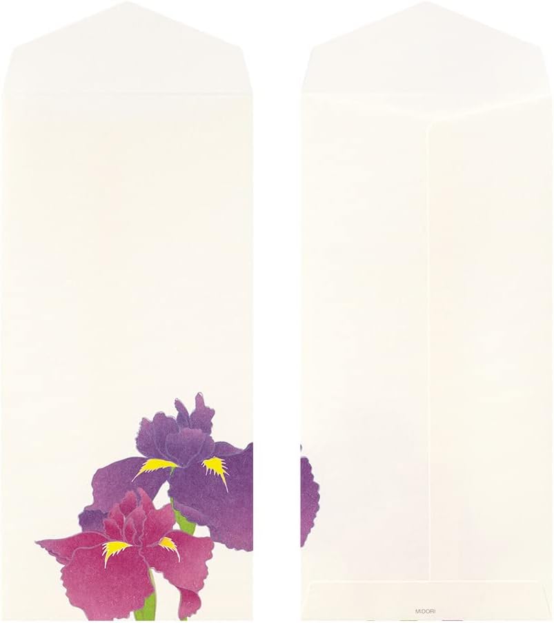Midori 87102006 Envelope Paper Series, Summer Letter, 4 Patterns, Summer Floral Pattern