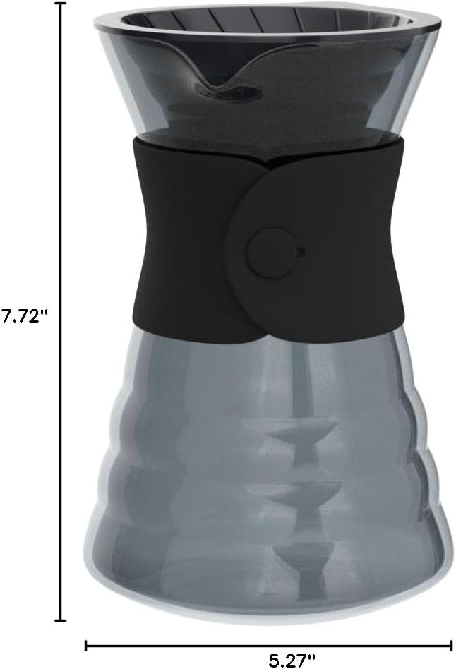 Hario V60 Drip Coffee Decanter, 700ml, Black