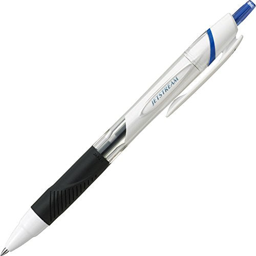 Uni Jetstream Standard Ballpoint Pen - 0.5 mm - Blue Ink - White Body