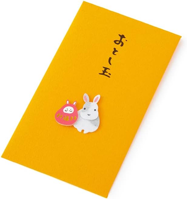 Midori 25562006 PC Pochi-Bag, Lady, Rabbit and Dharma Pattern