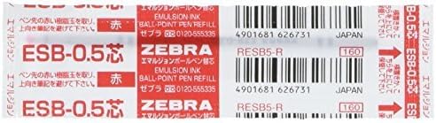 ZEBRA Refill for Emulsion ballpoint pen ESB-0.5 (Red) (Japan Import)