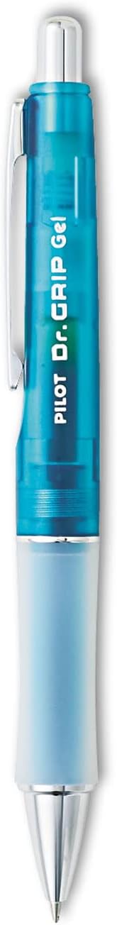 PILOT Dr. Grip Refillable & Retractable Gel Ink Rolling Ball Pen, Fine Point, Blue Barrel, Black Ink, Single Pen (36260)