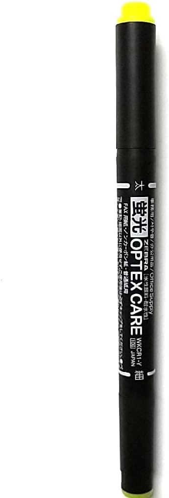 ZEBRA OPTEX CARE WKCR1 Fluorescent Marker - Yellow (Broad line: 4.0mm / Fine line: 0.8~1.1mm)